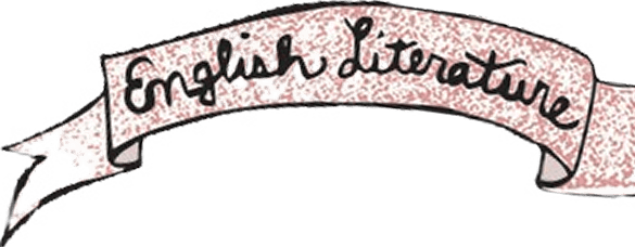Artistic banner with English literature text